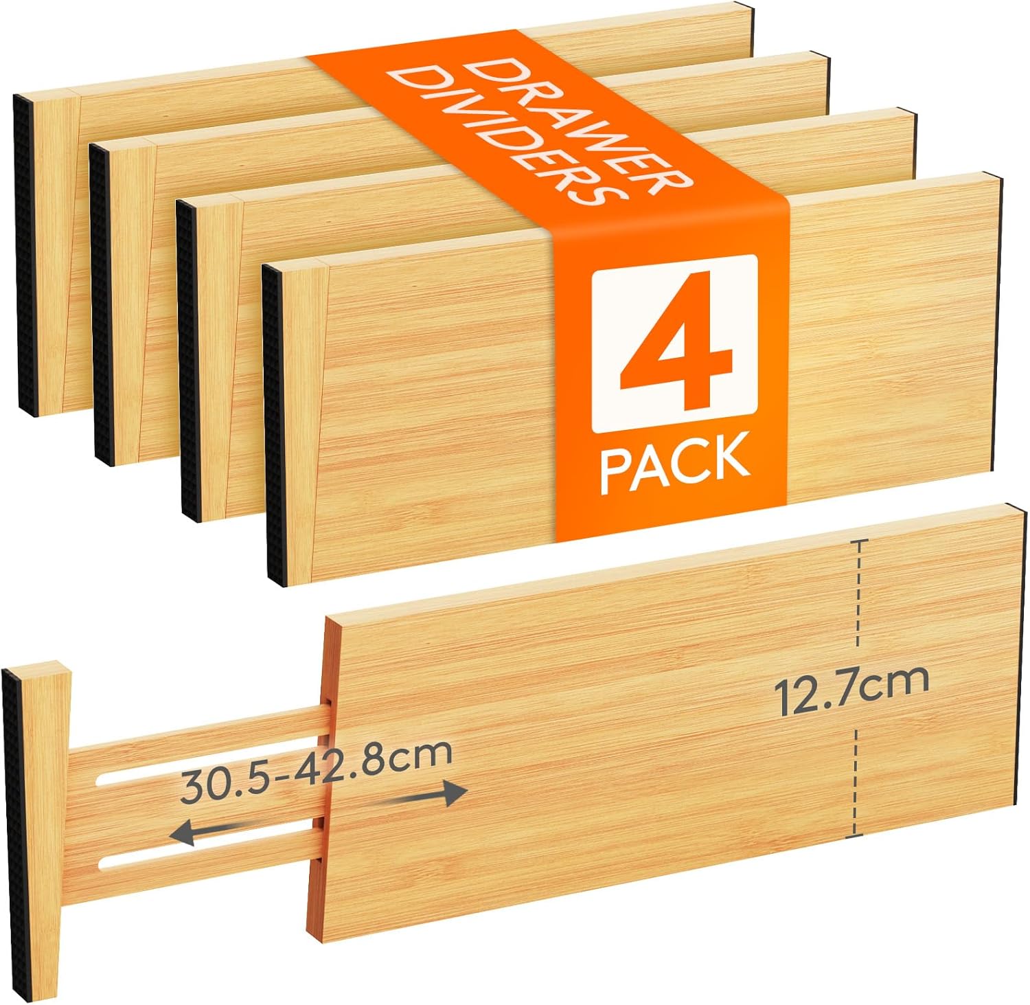 Verstelbare bamboe ladeverdelers